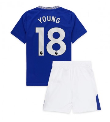 Everton Ashley Young #18 Hemmaställ Barn 2024-25 Kortärmad (+ Korta byxor)